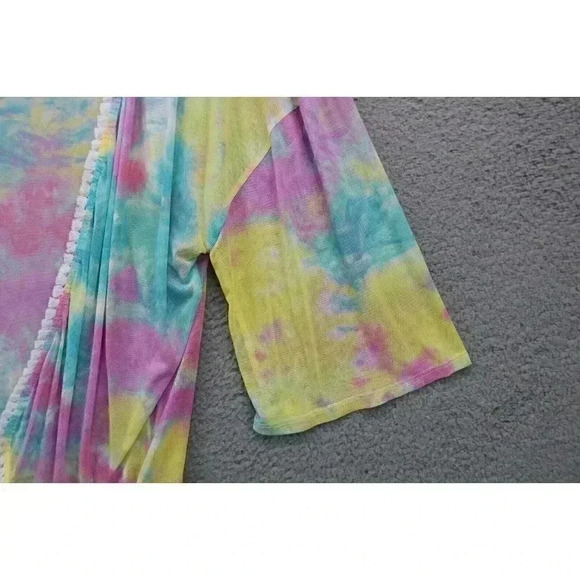 Derek Heart-Juniors Open Front Cardigan-Sheer-Large-New w/Tag-Colorful - Picture 5 of 6